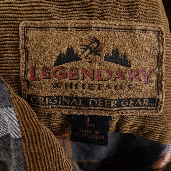 LEGENDARY WHITETALES DEER GEAR PLAID FLANNEL BUTTON DOWN SHIRT MENS SIZE L - Picture 7 of 8